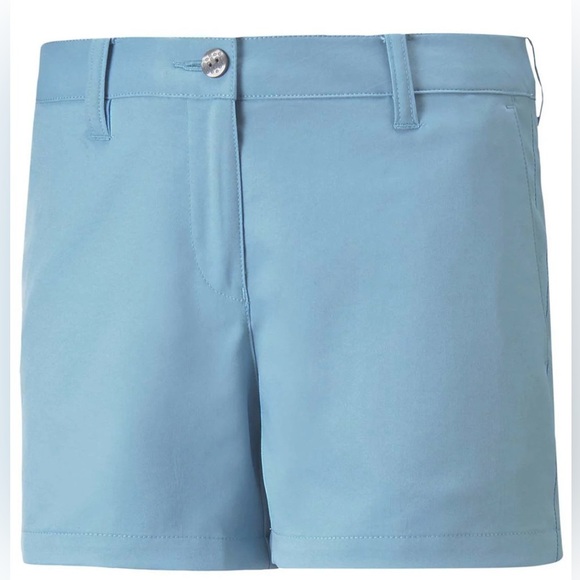 Puma Girl’s Golf Shorts Dusty Aqua Size XL NWT Quick Dry Lightweight - Picture 1 of 3